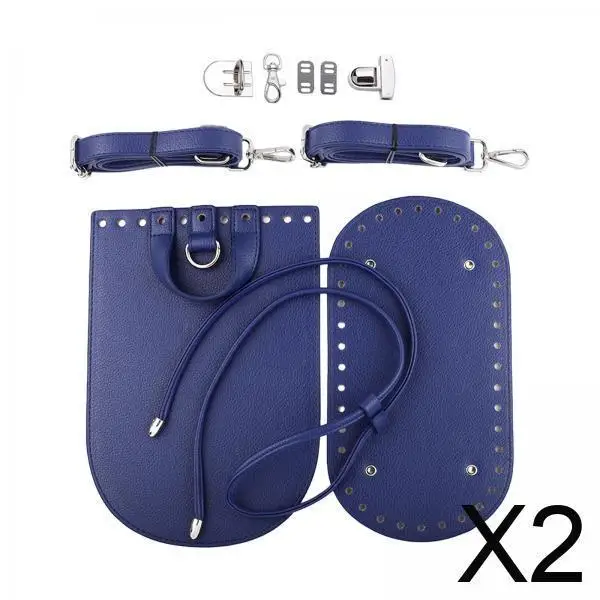 

2x 7 Pieces Bag Making Set DIY PU Leather Bag for DIY Handmade Bag
