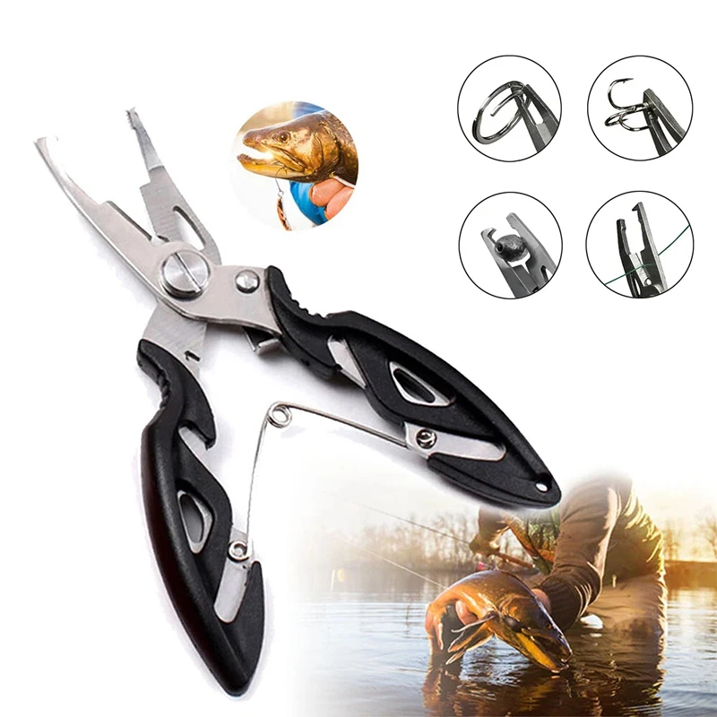 Multifunctional Curved Fishing Plier Scissor Braid Line Lure Cutter Hook Remover Fishing Tackle Tool Cutting Fish Use Scissors