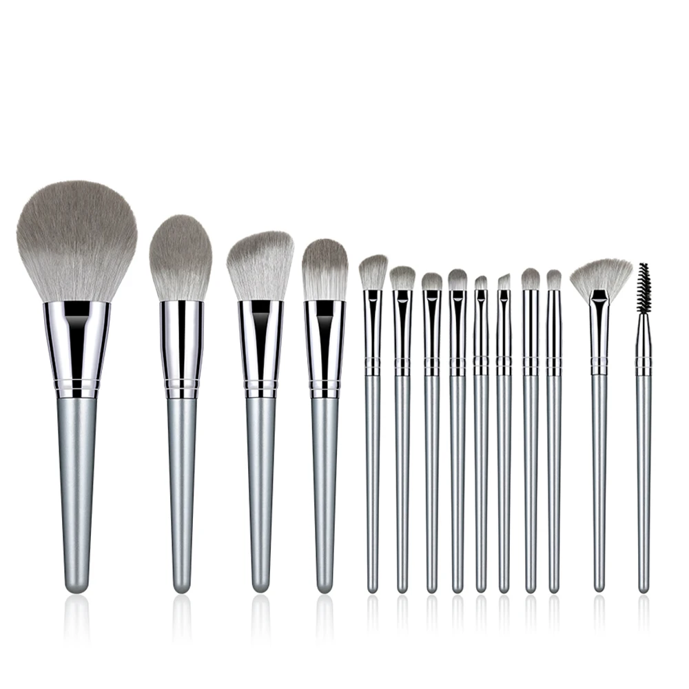 FJER 14Pcs Makeup Brushes Set for Cosmetic Foundation Powder Blush Eyeshadow Blending Make Up Brush Beauty Tools