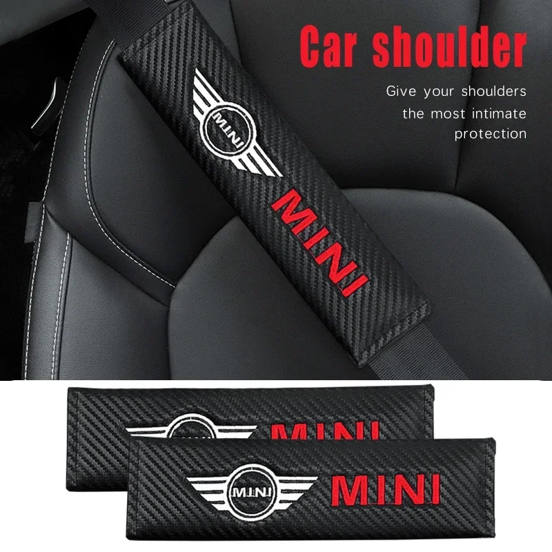 

1/2pcs Car Safety Seat Belt Cover Shoulder Protector Pads For Mini Cooper One S JCW F55 F56 F54 F60 R50 R53 R56 R60 Accessories