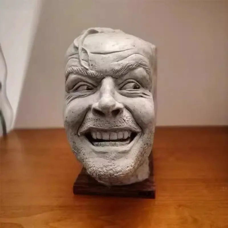 

Johnny Sculpture Head Creative Library Sculpture Crafts Ornament Resin Desktop Decoration Bookshelf
