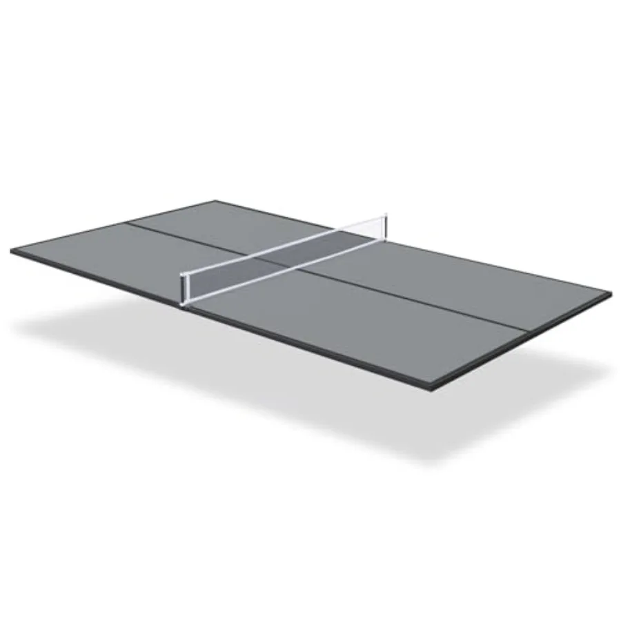 

84" Mid-Size Foldable Ping Pong Table Top for Pool Table Indoor Outdoor Table Tennis Conversion Top w/Net and Premium Foam Padd
