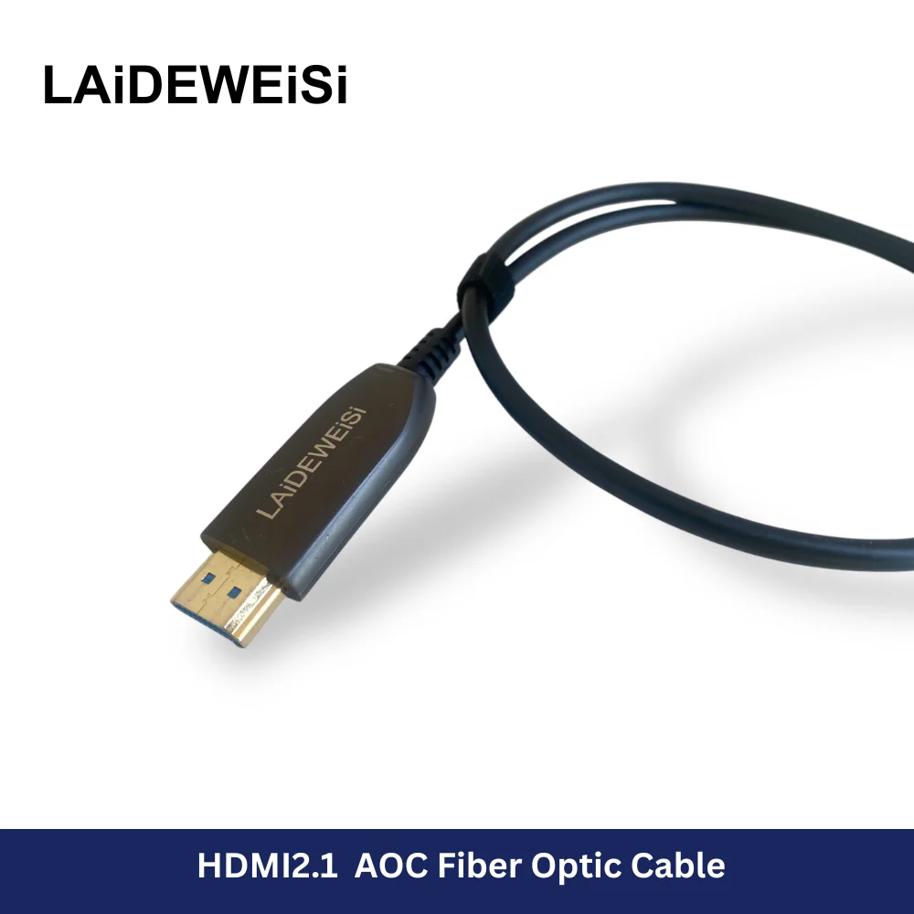 LAiDEWEiSi 8K AOC Fiber Optic HDMI2.1 Cable, 48Gbps, 60Hz, 8K@60, 4K@144, eARC/ARC, HDCP2.3, Dolby Vision Gold-Plated