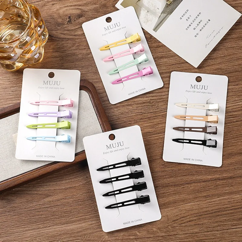 

4 новые заколки для волос для объема корней, заколки для фиксации макияжа, популярные бесшовные заколки для боковой челки.