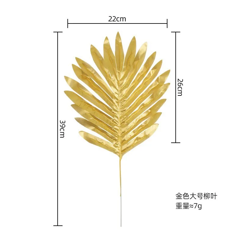 Künstliche Pflanzen, Goldpalme, Kokosnuss, Ahornblatt, tropische Pflanze, gefälschte Blätter, Zuhause, DIY, hawaiianischer Strand, Dschungel, Garten, Party-Dekoration – Detail 9