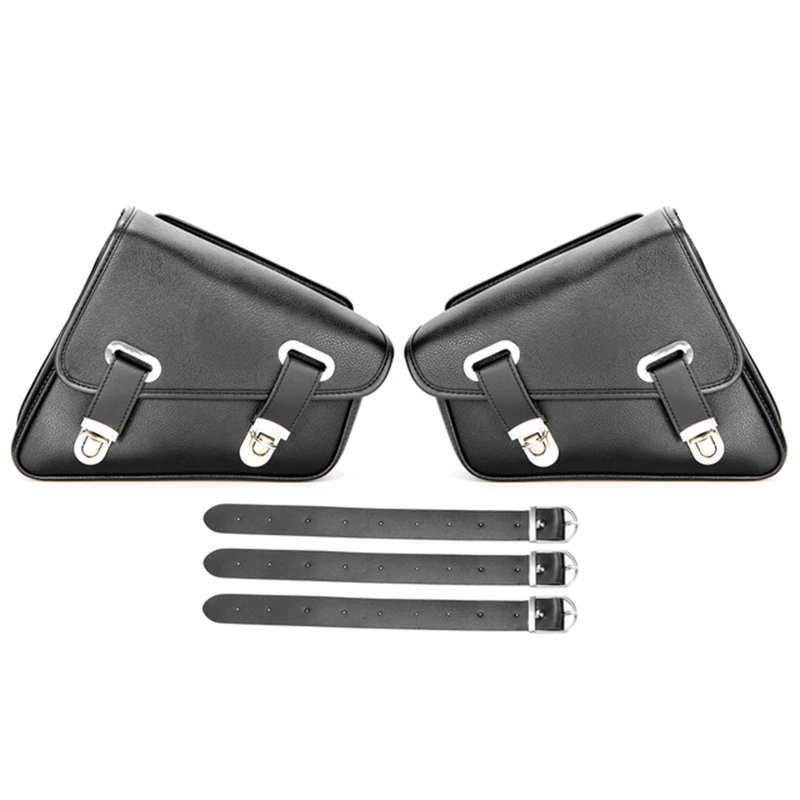 Motorcycle Saddlebags PU Leather Storage Luggage Bag Left+Right Motorbike Side Tool Bag Pouch Universal For Harley Sportster