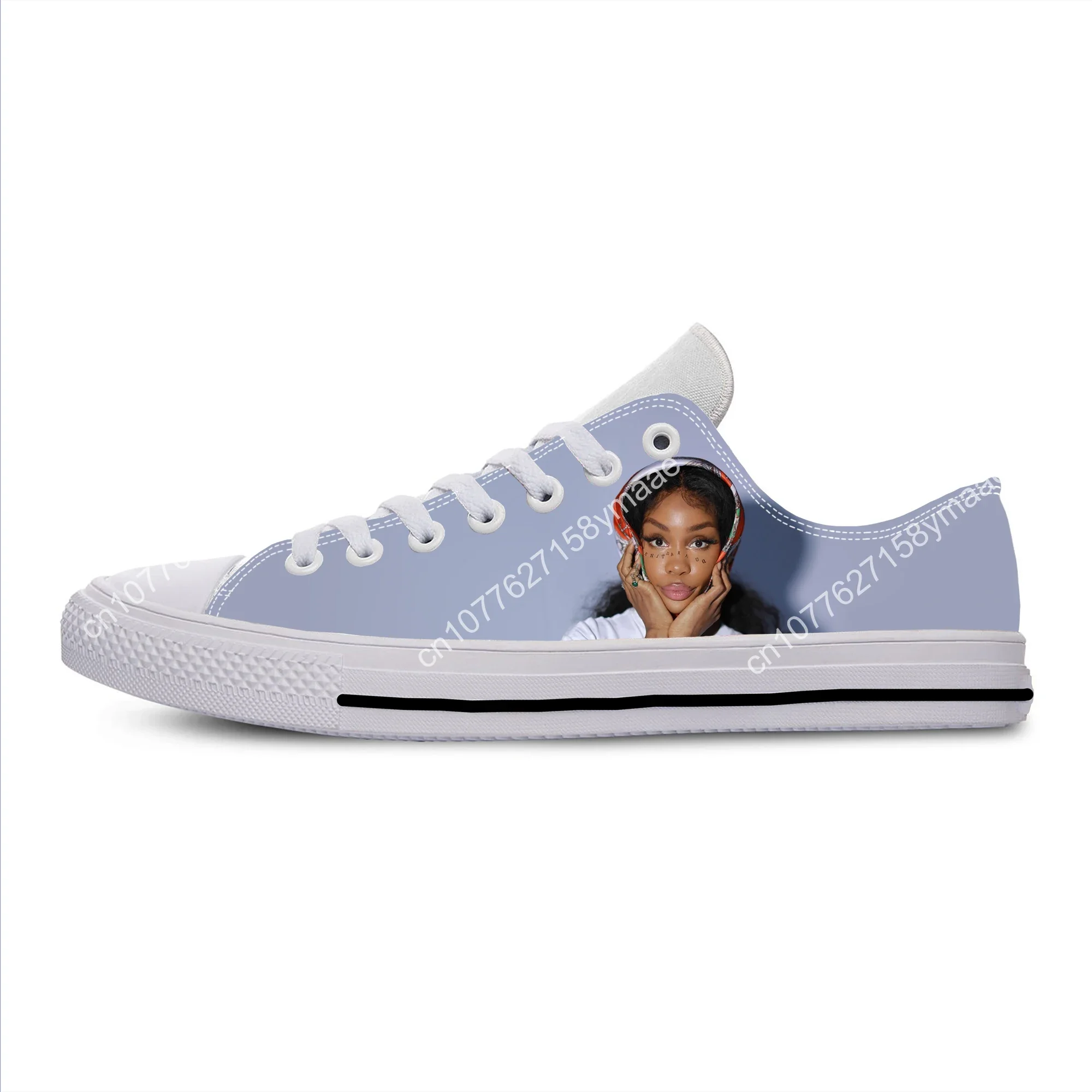 SZA Penyanyi Soul Musik Bruce Ctrl Sepatu Kain Kasual Fashion Lucu Sepatu Kets Pria Wanita Gambar Cetak 3D Ringan Atasan Rendah