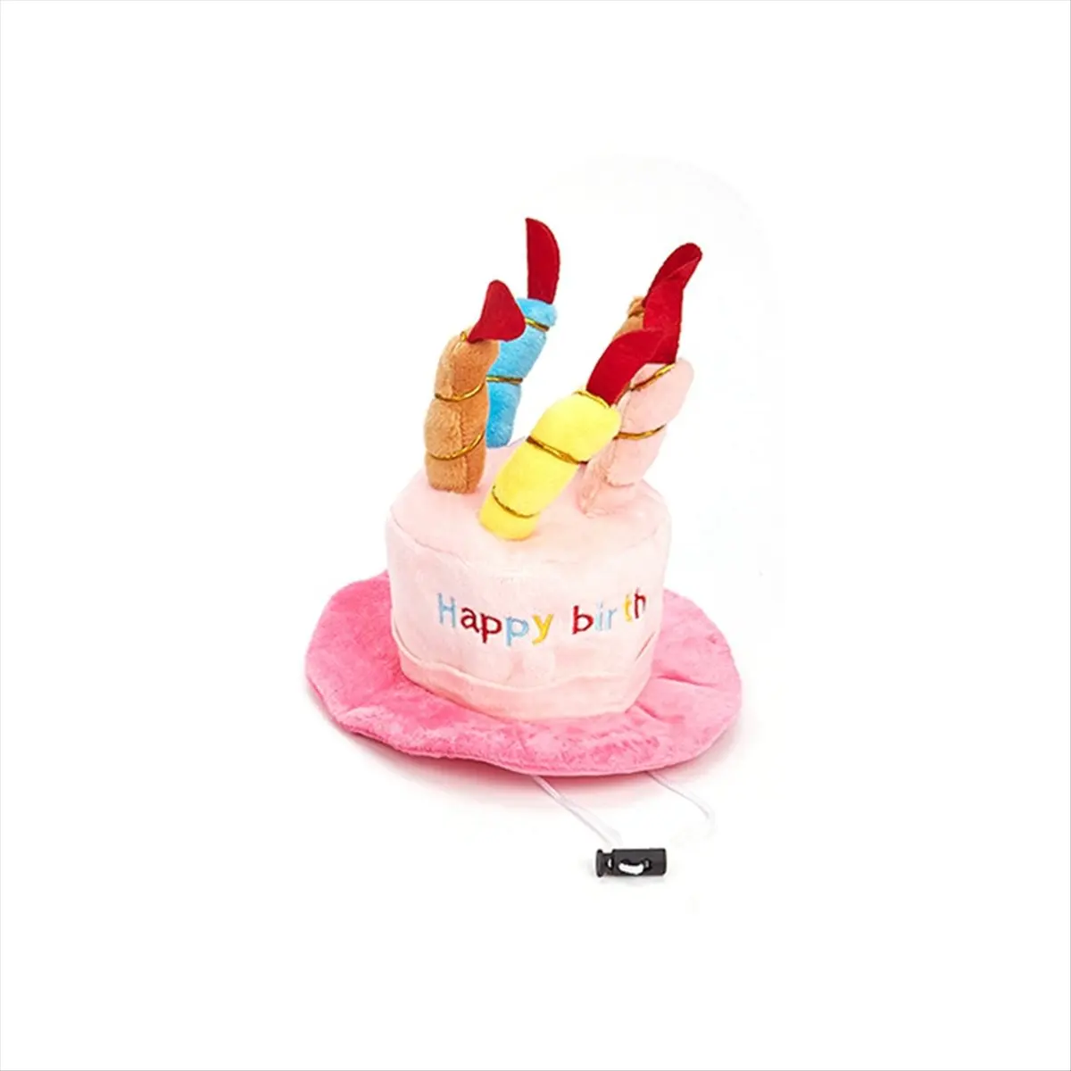 A013 Cute Pets Dog Cats Birthday Caps Adjustable Colorful Candles Dog Hat Puppy Cats Cosplay Costume Headwear Pink