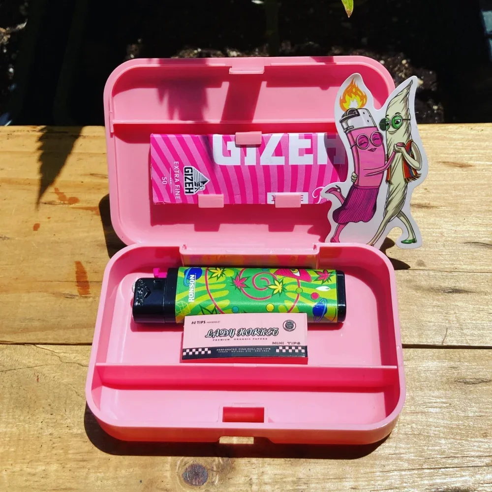 SMO Protable Plastic Tobacco Papers Storage Boxs 110mm*75mm Cigarette Case Grass for Smoking Accessories view 5