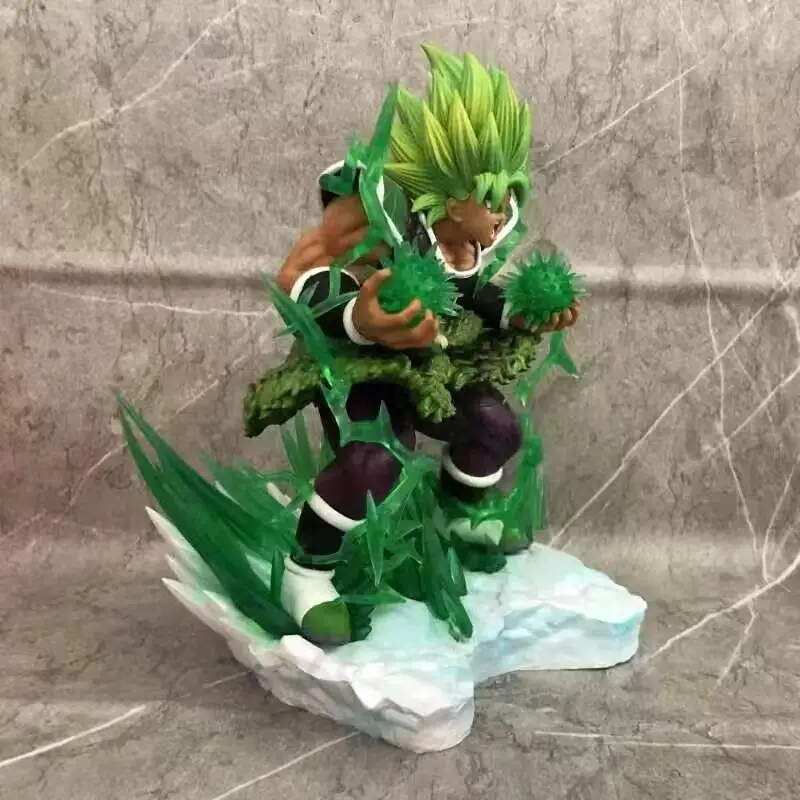 25cm dragon ball furioso broli posição de pé anime figura modelo estátua meninos coleção decoração desktop ornamento brinquedos presente