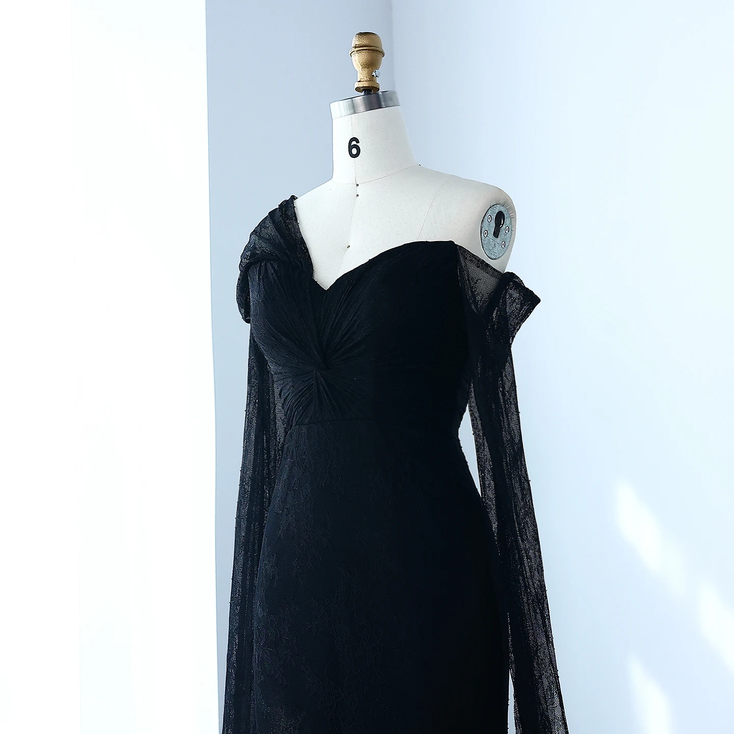 Sharon Said Spitzen-Meerjungfrauenkleid in Lila mit Kurzen Ärmeln, Arabisches Damen-Hochzeitskleid SF055, Maßanfertigung – Detail 17