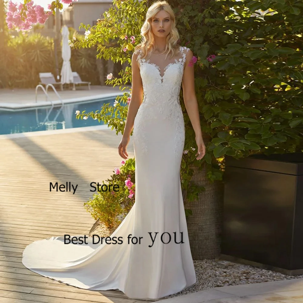 

Customized Mermaid Wedding Dresses with Lace 2025 Ivory Strapless Sleeveless Bridal Gowns Women New Summer Vestido De Novia