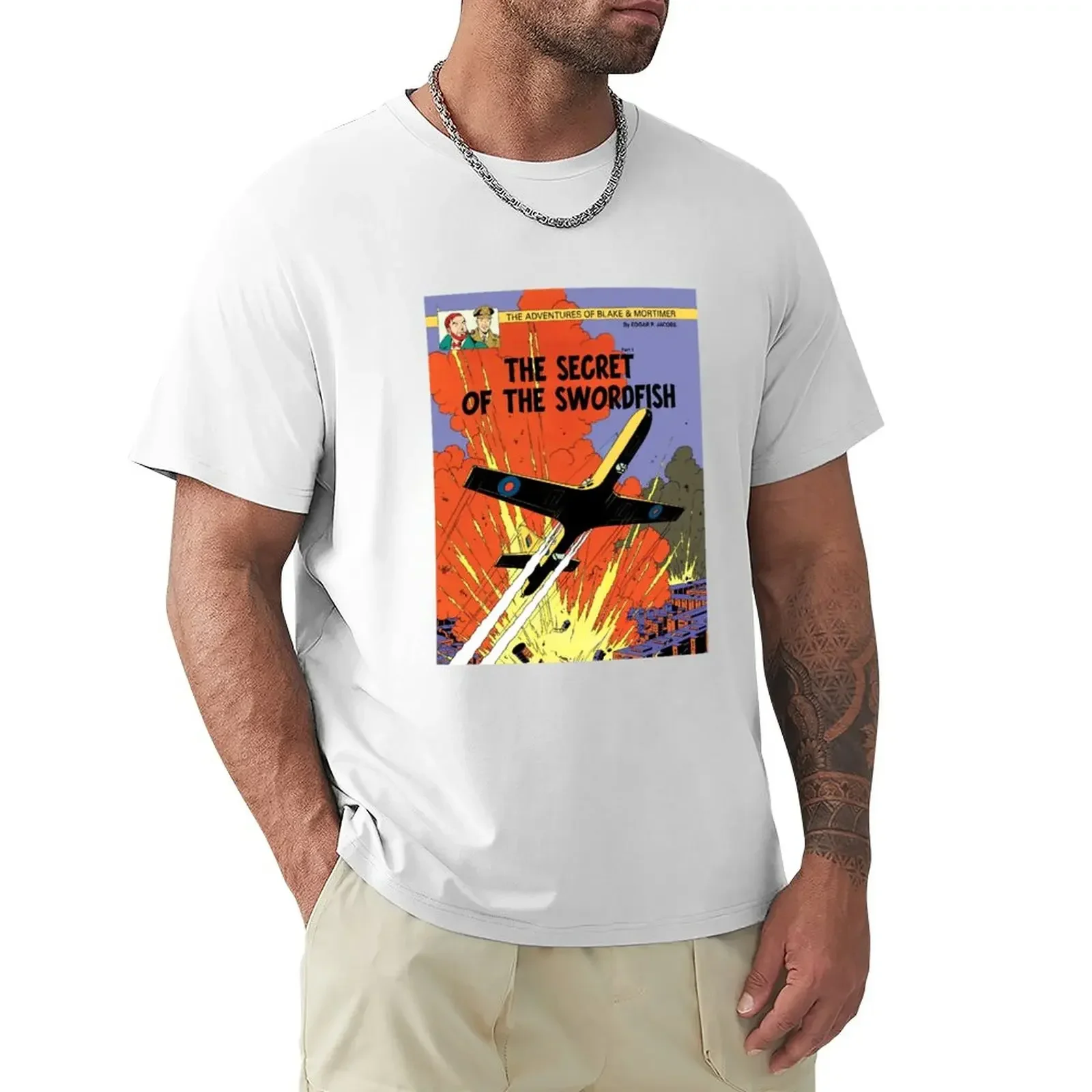 2024 Cover Art from The Secret Of The Swordfish (Le Secret De L'Espadon): The Incredible Chase T-Shirt  COTTON fashion