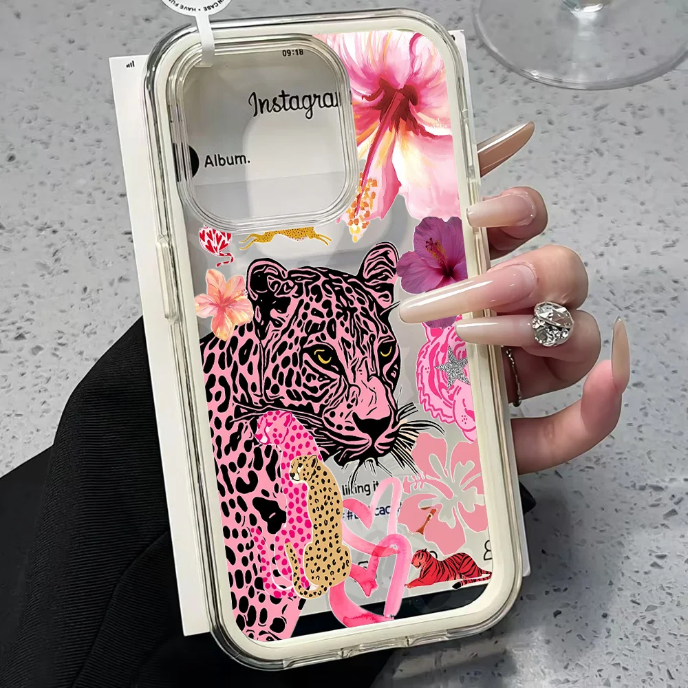 Leopardenmuster Handyhülle für Samsung Galaxy S26 Ultra S25 S24 edge s22 s23 Plus FE A57 A54 A55 A16 A35 A36 A37 5G Transparente Hülle – Detail 4