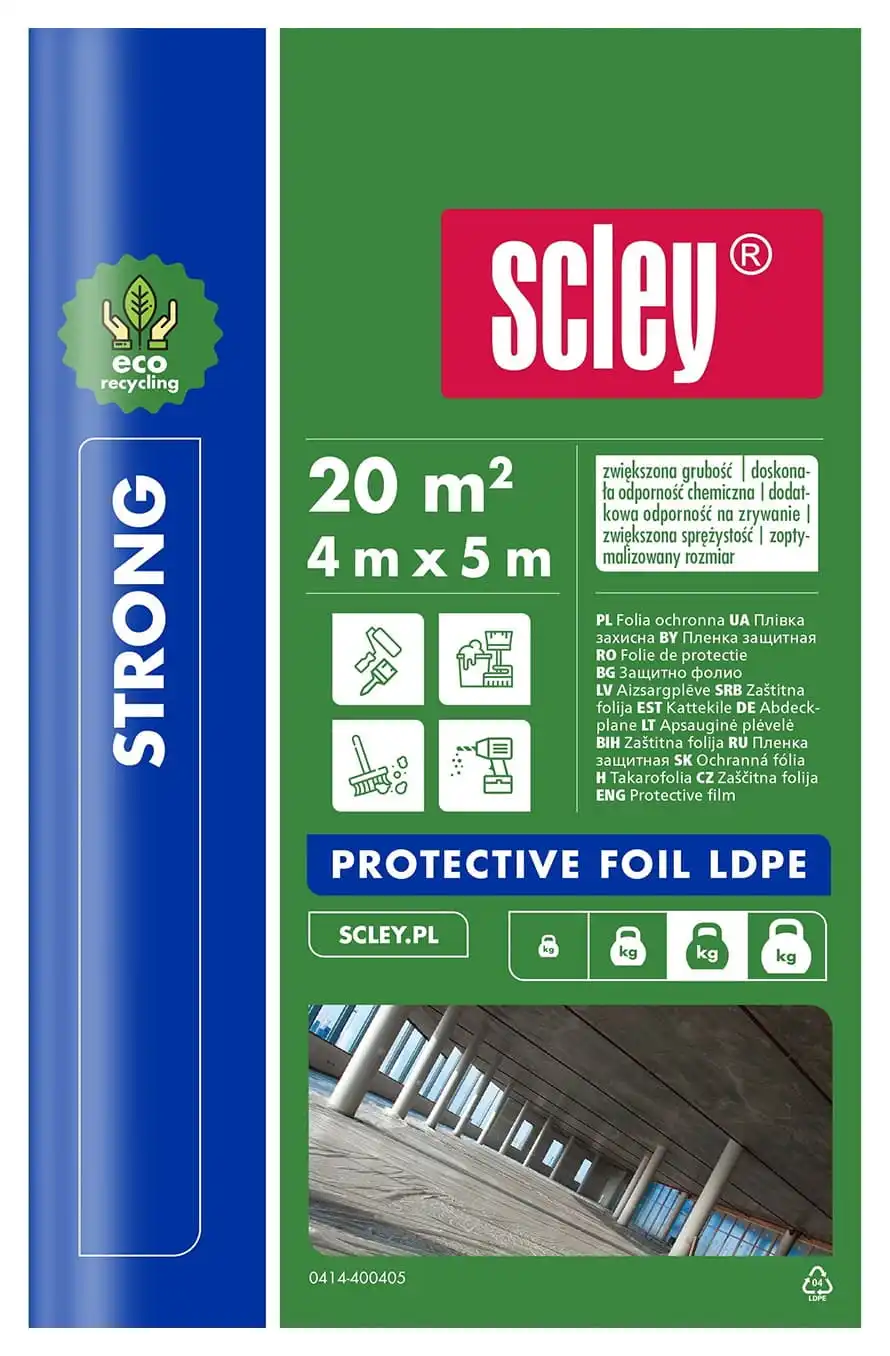 Beschermende verffilm Sterk LDPE Eco 4m x 5m