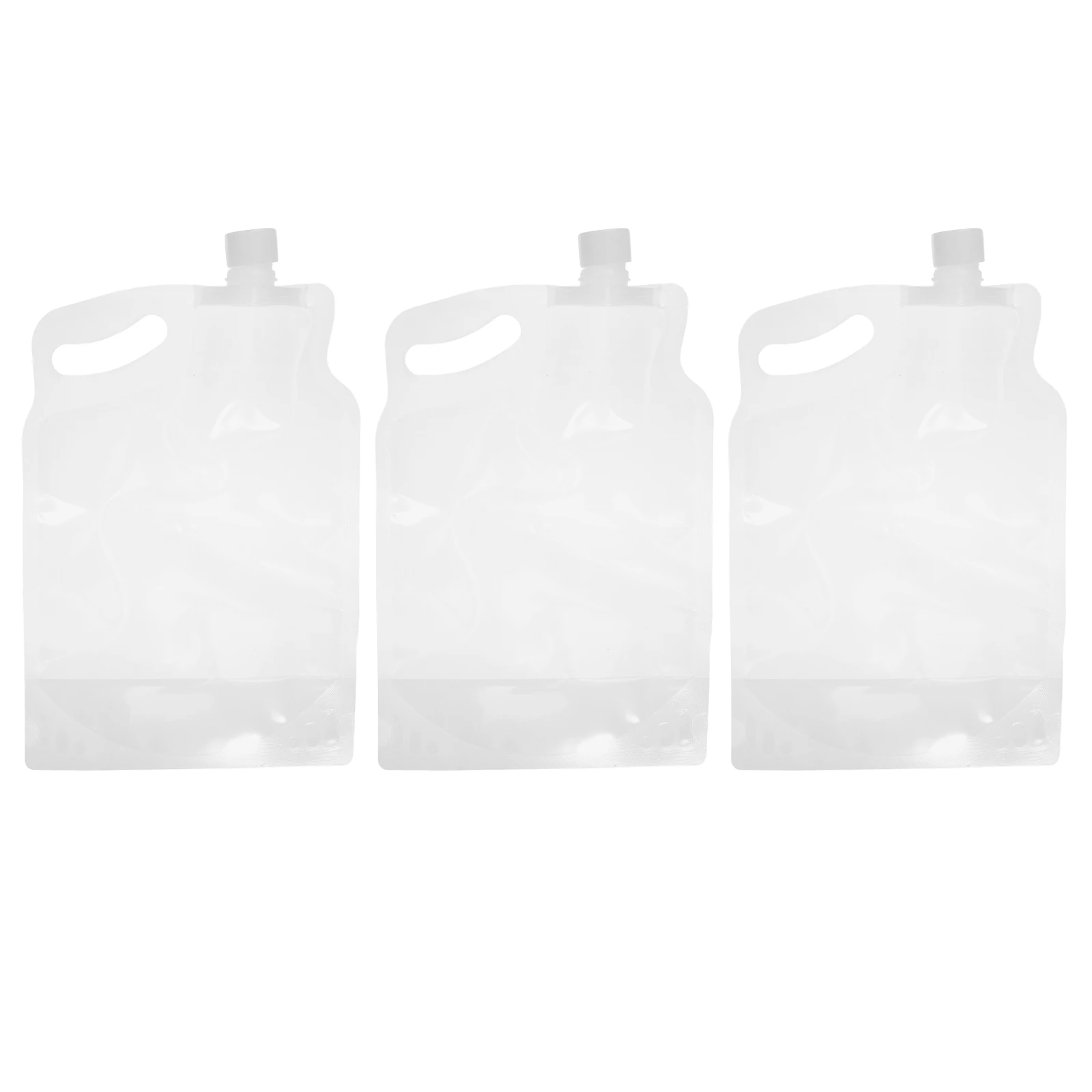 

3 Pcs Multifunctional Water Bottle PET Jug Collapsable Foldable Container Kettle Picnic The Bag