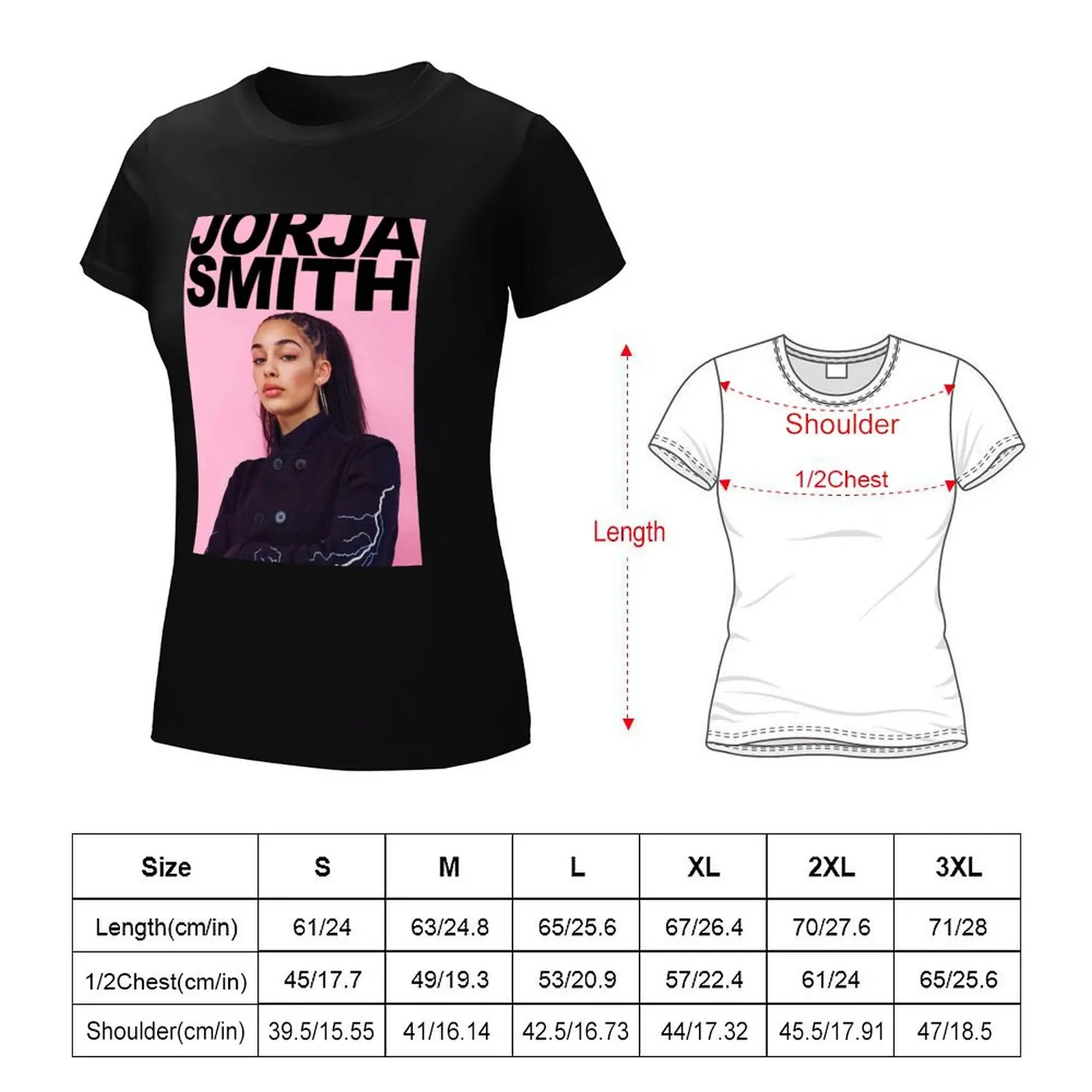 Camiseta JORJA SMITH feminina, roupas anime, top de verão para mulheres