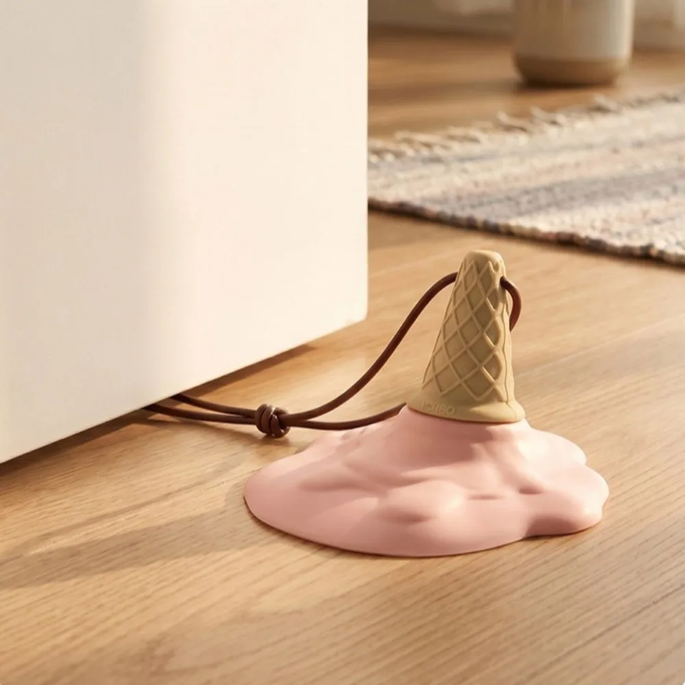 1 Stück Saugnapf-Türstopper Kreativer Eiscreme-Türstopper Abnehmbarer Aufhängbarer Antikollisions-Pad Türgriff-Schutz für Zuhause