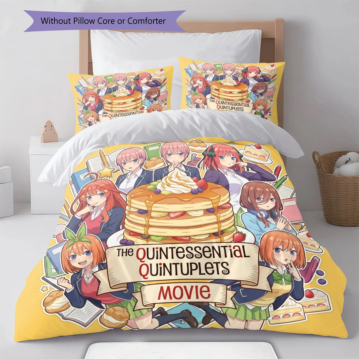The Quintessential Quintuplets Duvet Cover - Soft Cozy, Kids Bedding Gift, Extra LargeMultiple Sizes -HE67