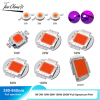 Grow Light-COB Chip 1W 3W 5W 10W 20W 50W 100W 200w Full Spectrum 380-840nm Plant Growth For LED Aquarium Hydroponice Lamps DIY