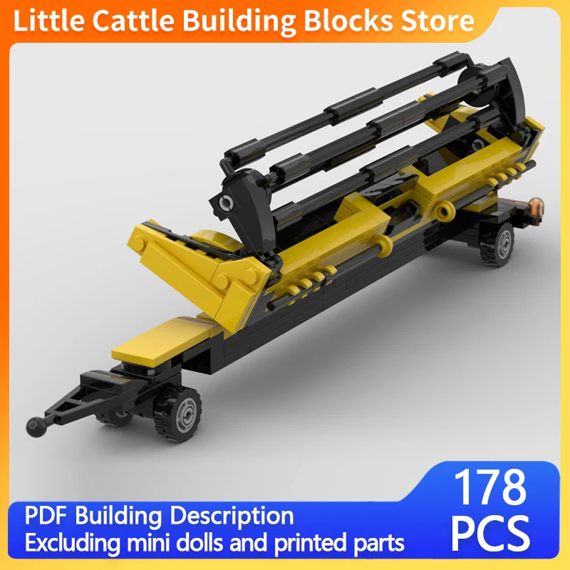 City Car Model MOC Building Bricks Grain Header Trolley And Header Modular Technology Gifts Holiday Assemble Children Toys Suit