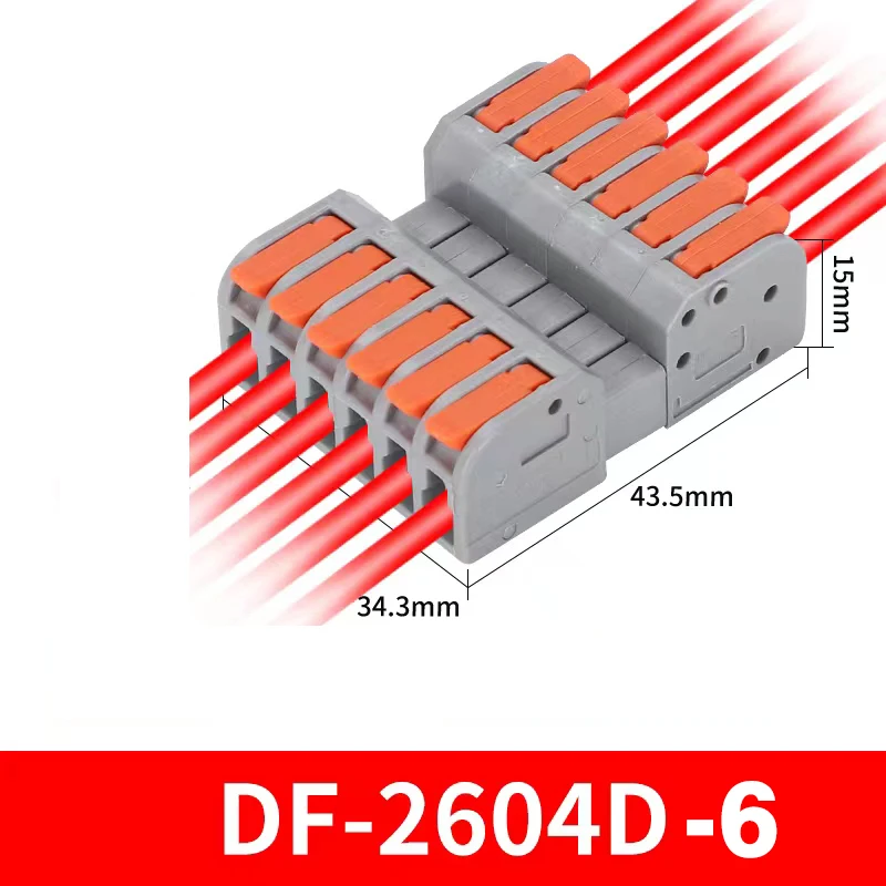 chnhj 10PCS Docking Mini Schnell Draht Stecker Universal Kompakte Elektrische Verdrahtung Anschlüsse Push-in Butt Leiter Terminal Block 7