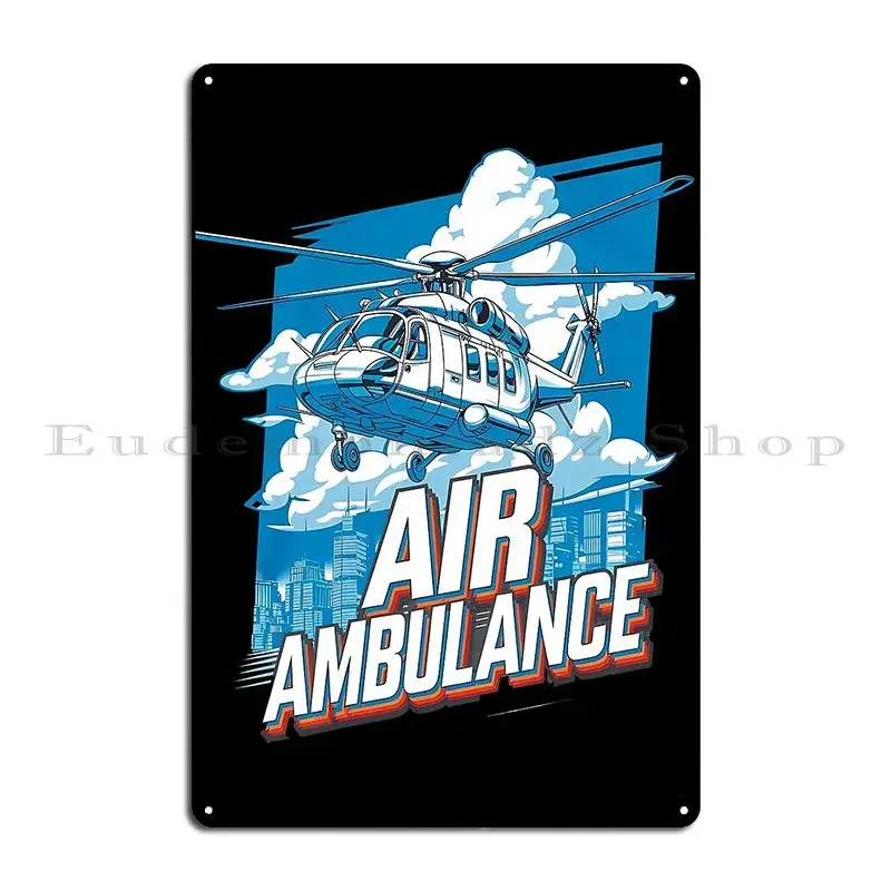 Air Ambulance Metal Plaque Poster Print Cinema Wall Decor Cinema Kitchen Tin Sign Poster