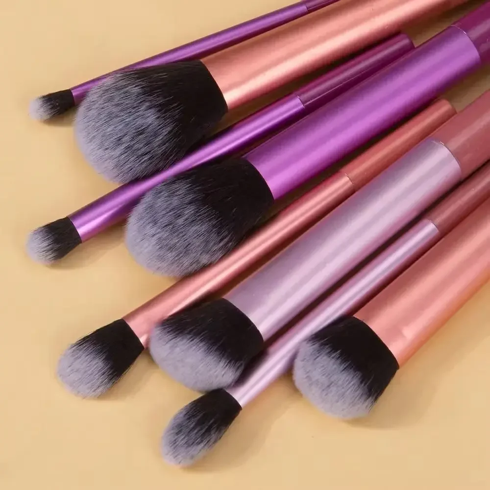Juegos de brochas de maquillaje, 8 piezas de brochas de maquillaje multifuncionales portátiles de plástico para uso diario