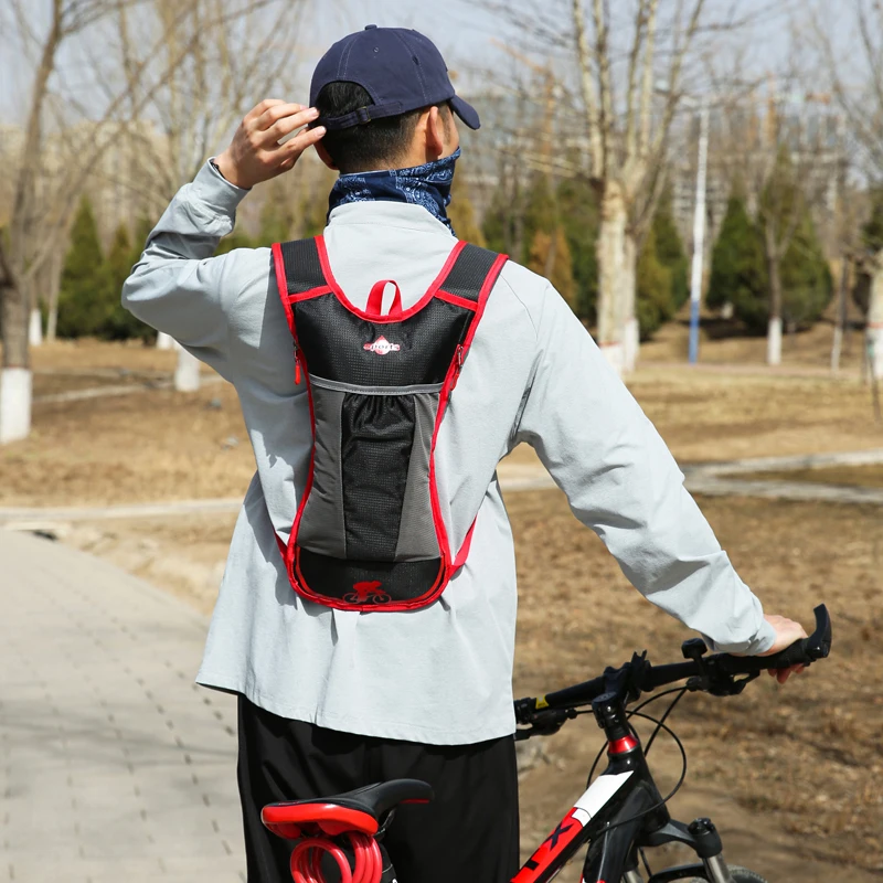 حقيبة ظهر توبوشين للترطيب للمشي لمسافات طويلة وركوب الدراجات والجري، حقيبة ظهر شبكية قابلة للتنفس ومتوافقة مع مثانة المياه في الهواء الطلق #2