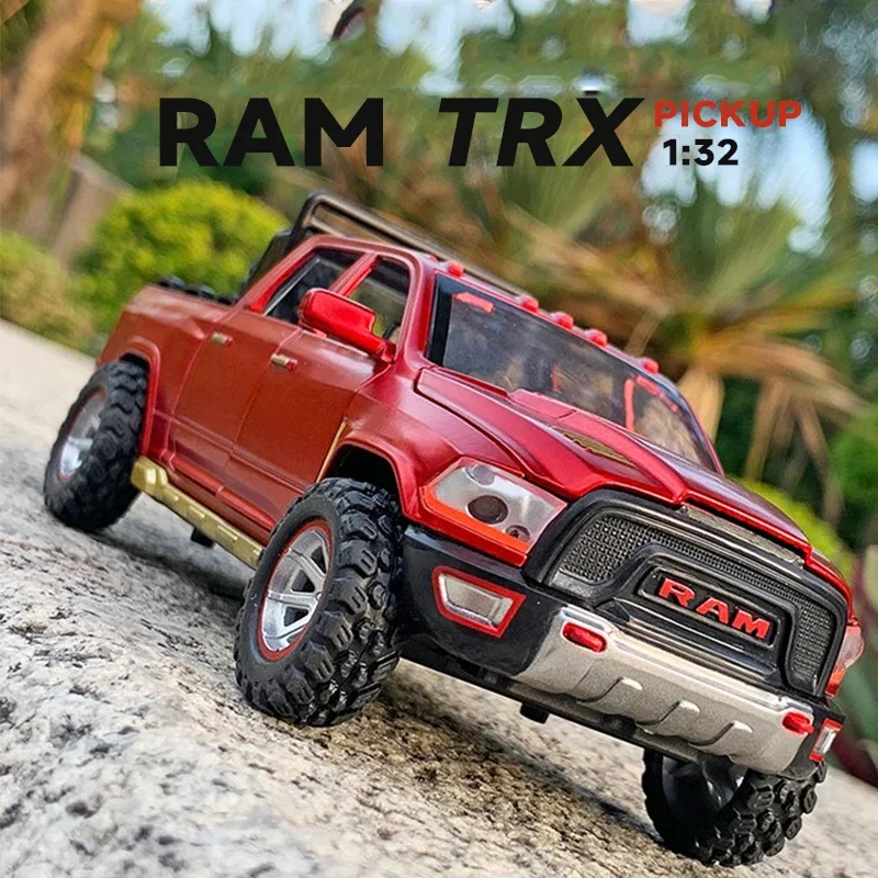 

1:32 Dodge RAM TRX Diecast Alloy model car miniature Pickup Off-Road for Children Collection Kids Metal Vehicles Boys Hot Toys