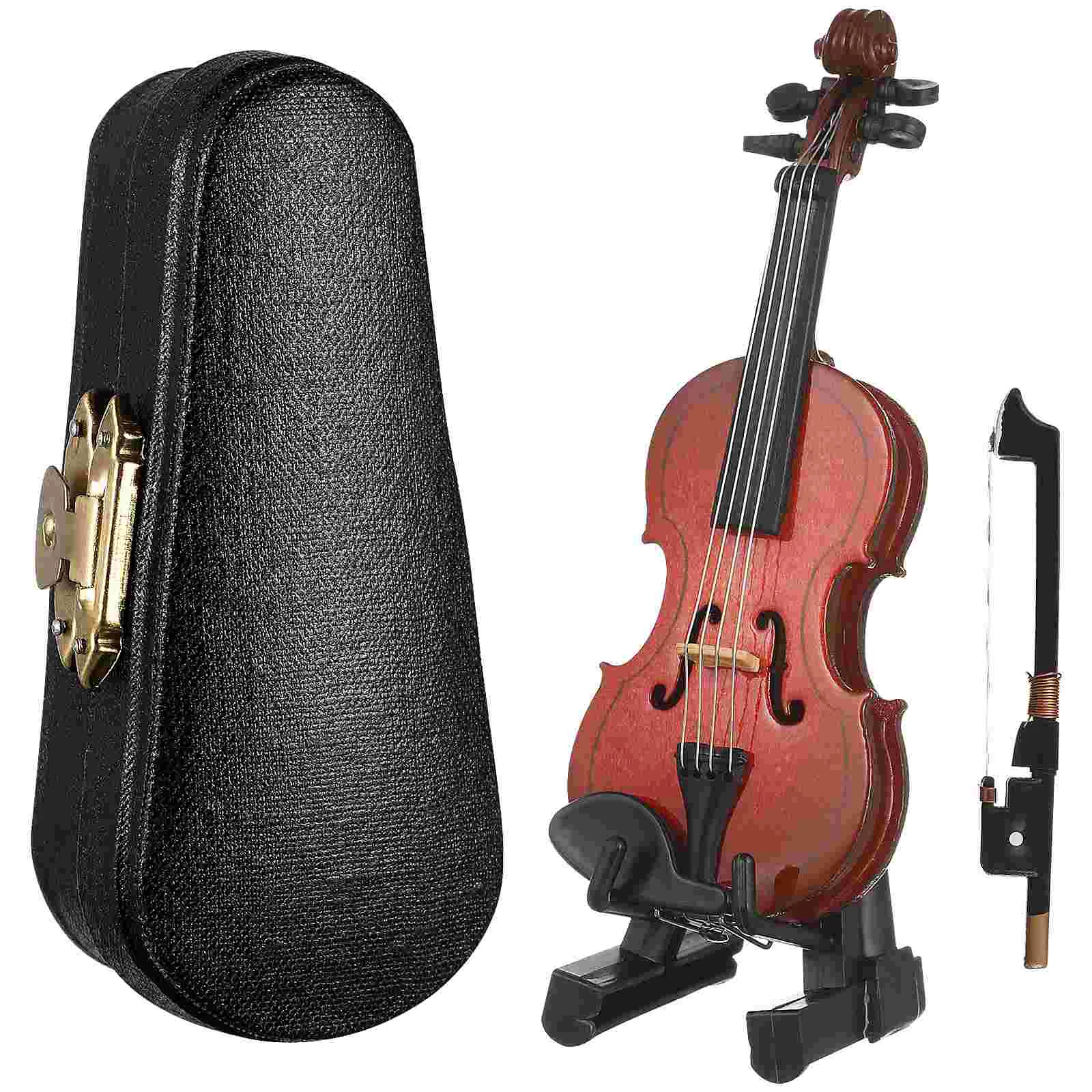 Christmas Violin Ornaments Child Worlds Smallest Ajr Wood Miniature Model Adornment