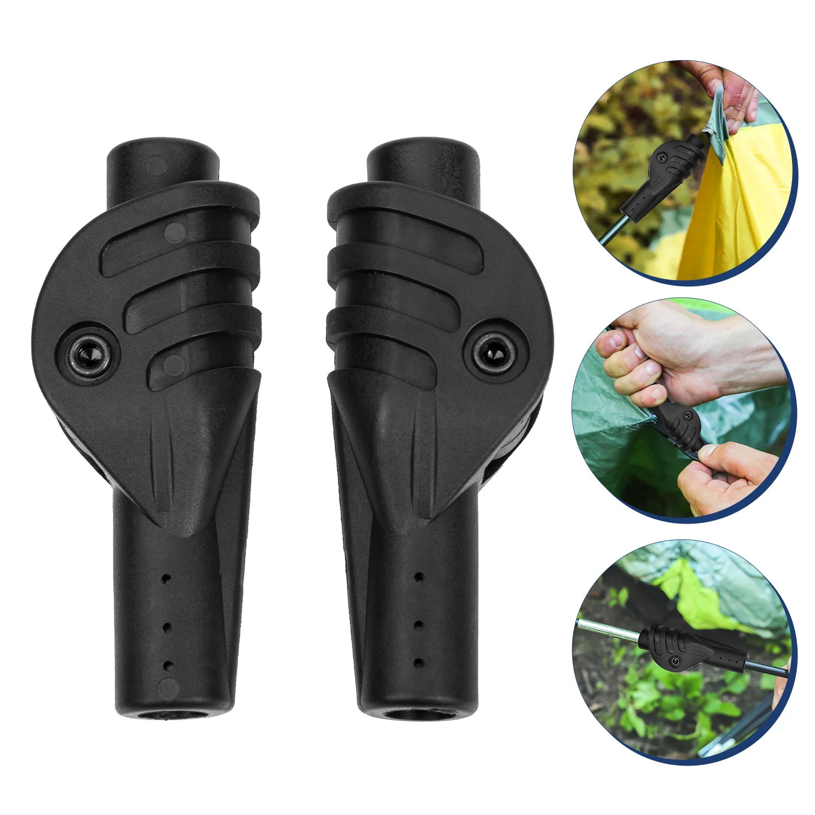 2 Pcs Tent Joints Outdoor Camping Support Rod Connector Fold DIY Carbon Fiber Adapter Accessories