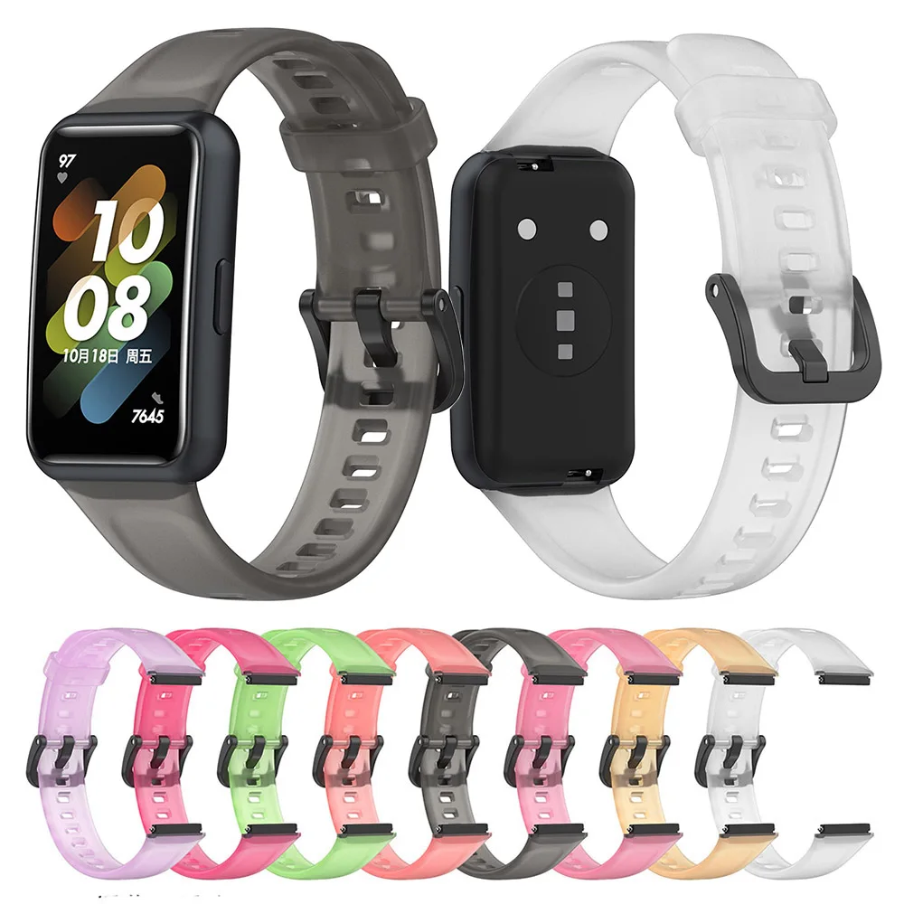 شفاف سوار المعصم من البولي يوريثان لهواوي باند 7 سوار معصمه