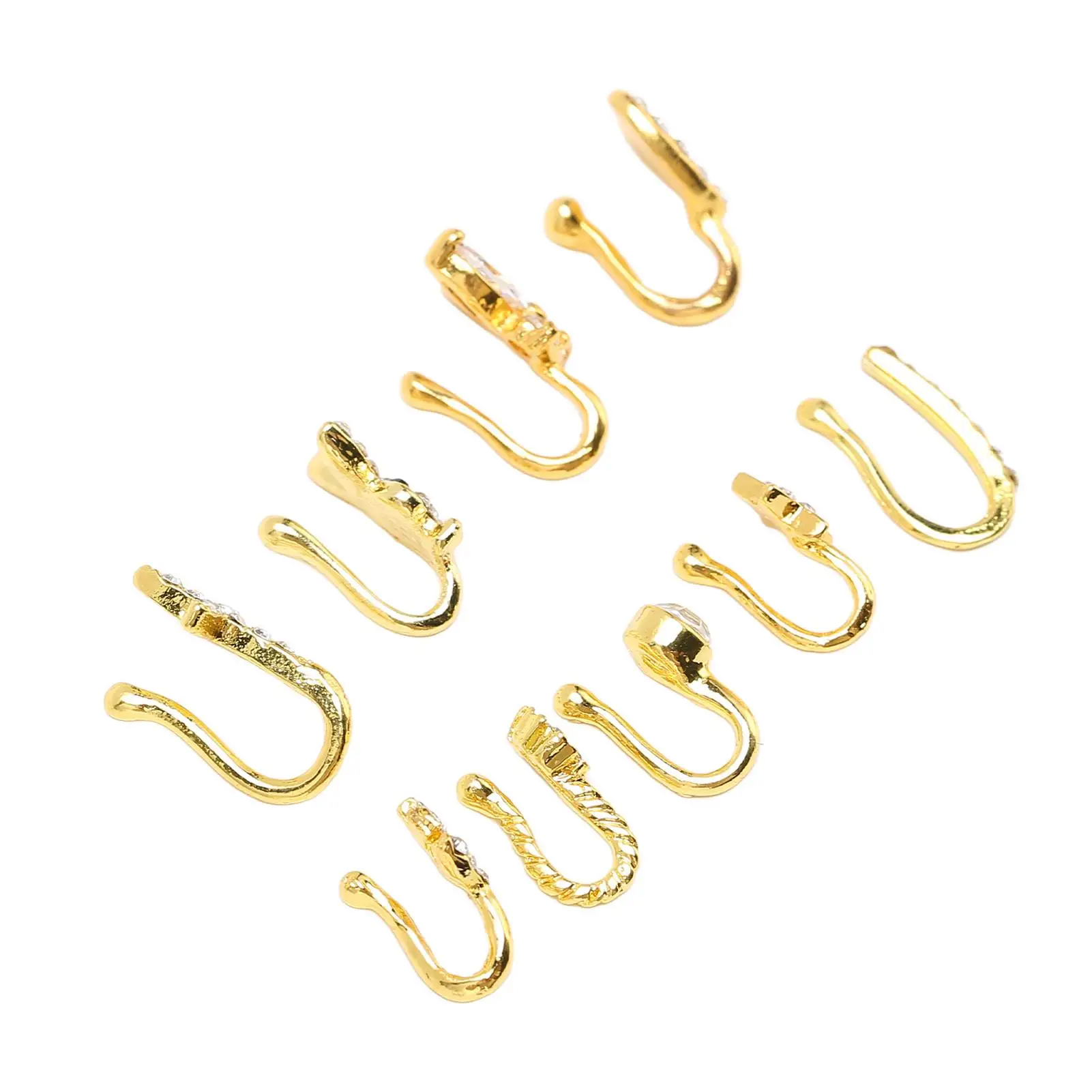 แหวนจมูกปลอมสแตนเลสสำหรับผู้หญิงสำหรับใช้ในชีวิตประจำวันเครื่องประดับเครื่องประดับที่ไม่ต้องเจาะ