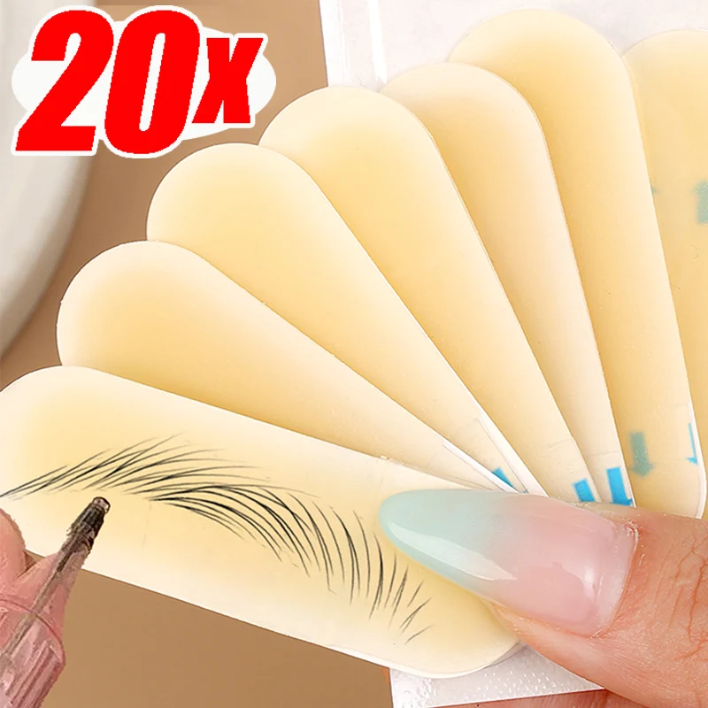 Adesivi per trasferimento tatuaggi linea sopracciglia Operazione reale Pratica di stampa della pelle Forniture per l'addestramento permanente per la protezione delle sopracciglia in silicone