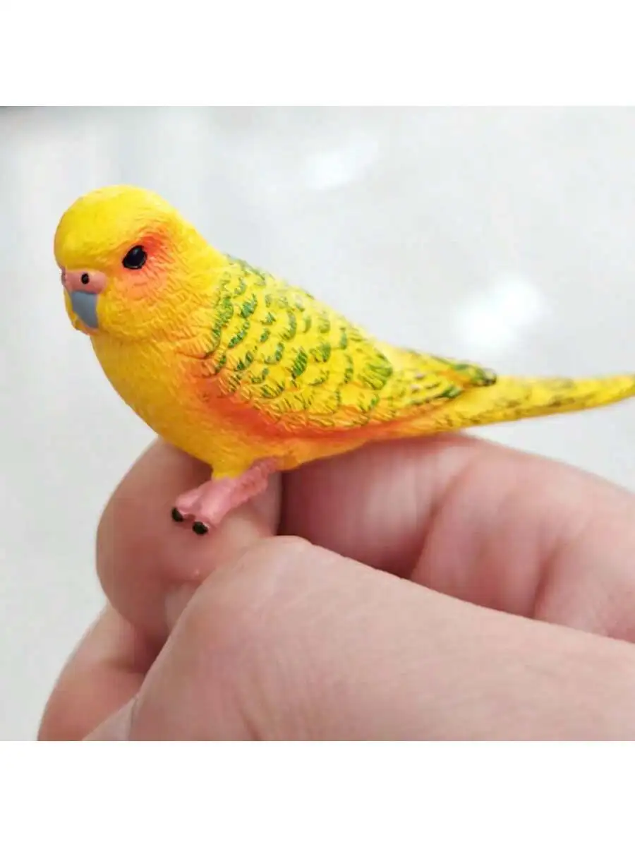 1 Piece Mini Simulated Parrot Bird Animal Model: Cute Budgie, Warm Home Decor & Desktop Ornament