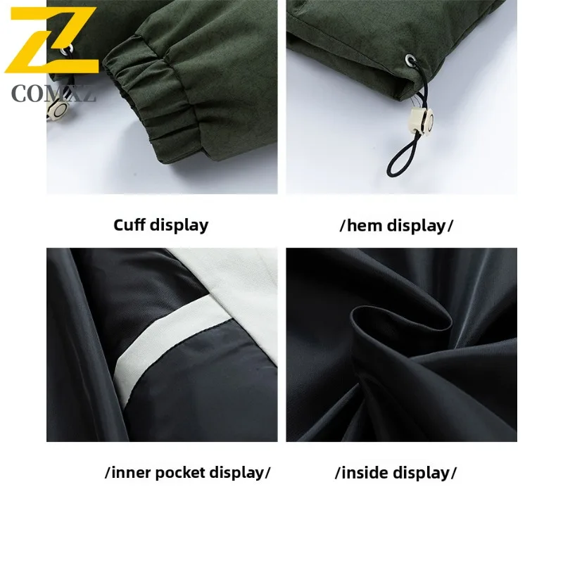 COMXZ-abrigo de algodón para hombre, chaqueta térmica de invierno a prueba de viento con relleno de algodón, holgada, forro polar, gruesa, versátil, tendencia, para exteriores