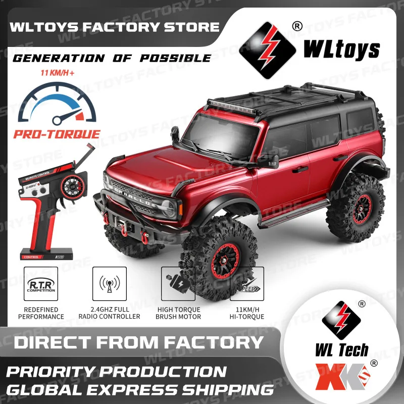 Weili 1:10 Liema Professional Large Remote Control Car Four-Wheel Drive Climbing Off-Road Vehicle Simulation Rc Toy Led Boy Gift