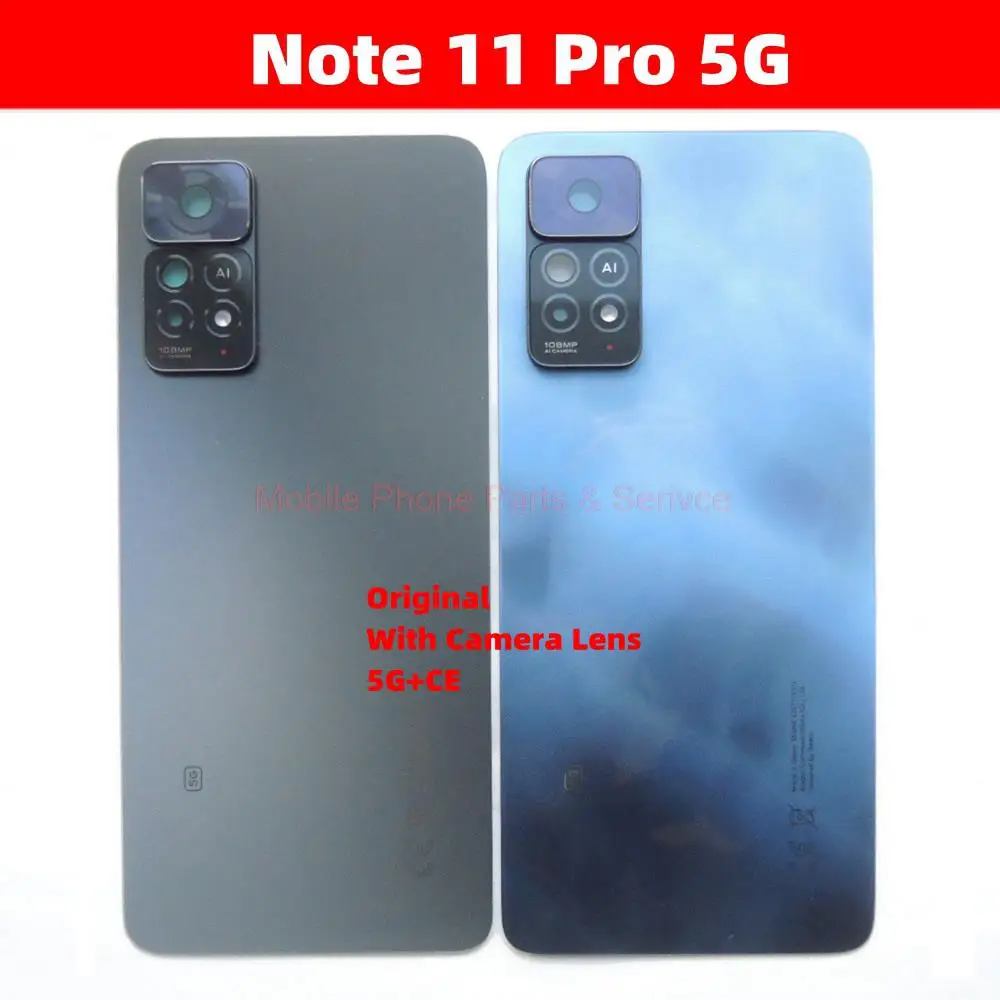 For Xiaomi Redmi Note 11 Pro 4G/5G  Back Battery Cover Housing Door rear Cover Chassis With  Camera Lens  Phone Parts