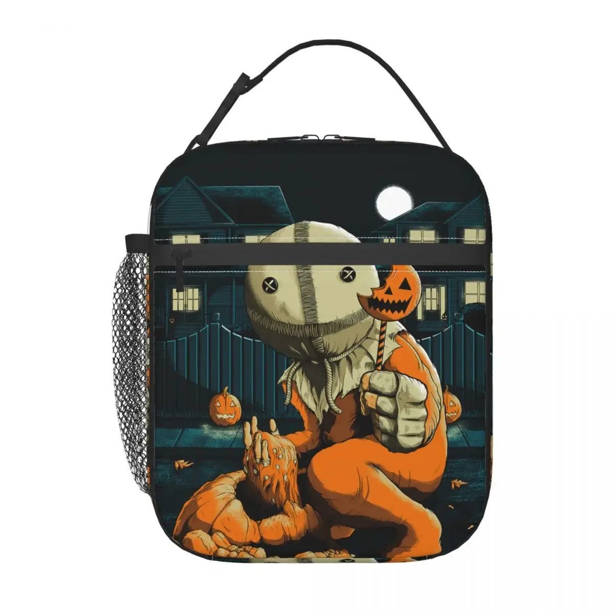 Halloween Horror Film Sam Trick R Treat Insulated Lunch Bags for Outdoor Picnic Resuable Thermal Cooler Lunch Box Women Kids