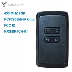 Llave de tarjeta inteligente sin llave OEM Original para Renault Megane 4, Talisman Espace 5, Kadjar 2016, 2017, 2018, 2019, 434Mhz, Chip 4A, KR5IK4CH-01