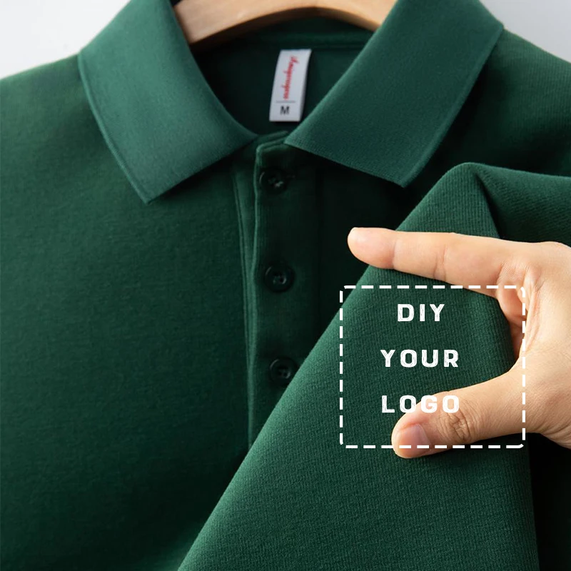 شعار مخصص قسط دافئ الربع بلوزات للجنسين 310 gsm المخملية بولو طوق جودة القطن رجالي بلوزات LS-GT2516