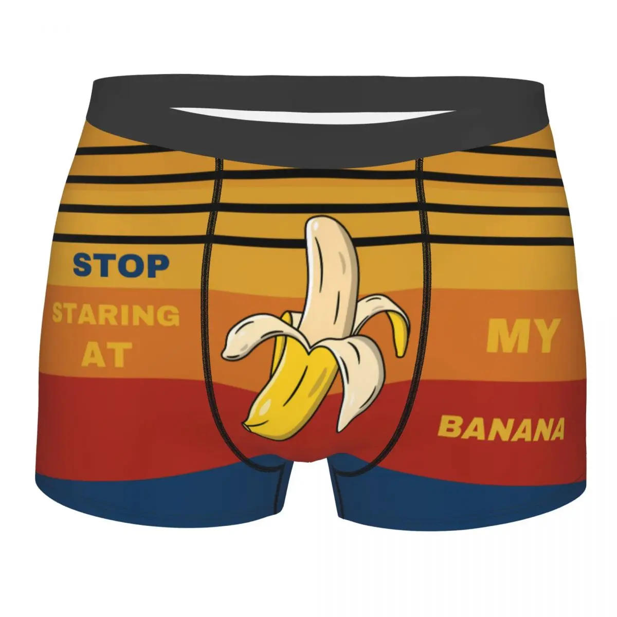 

Valentine's Day Men's Stop Staring At My Banana Underwear Boxer Briefs Soft Shorts Panties Underpants For Boyfriend Husband