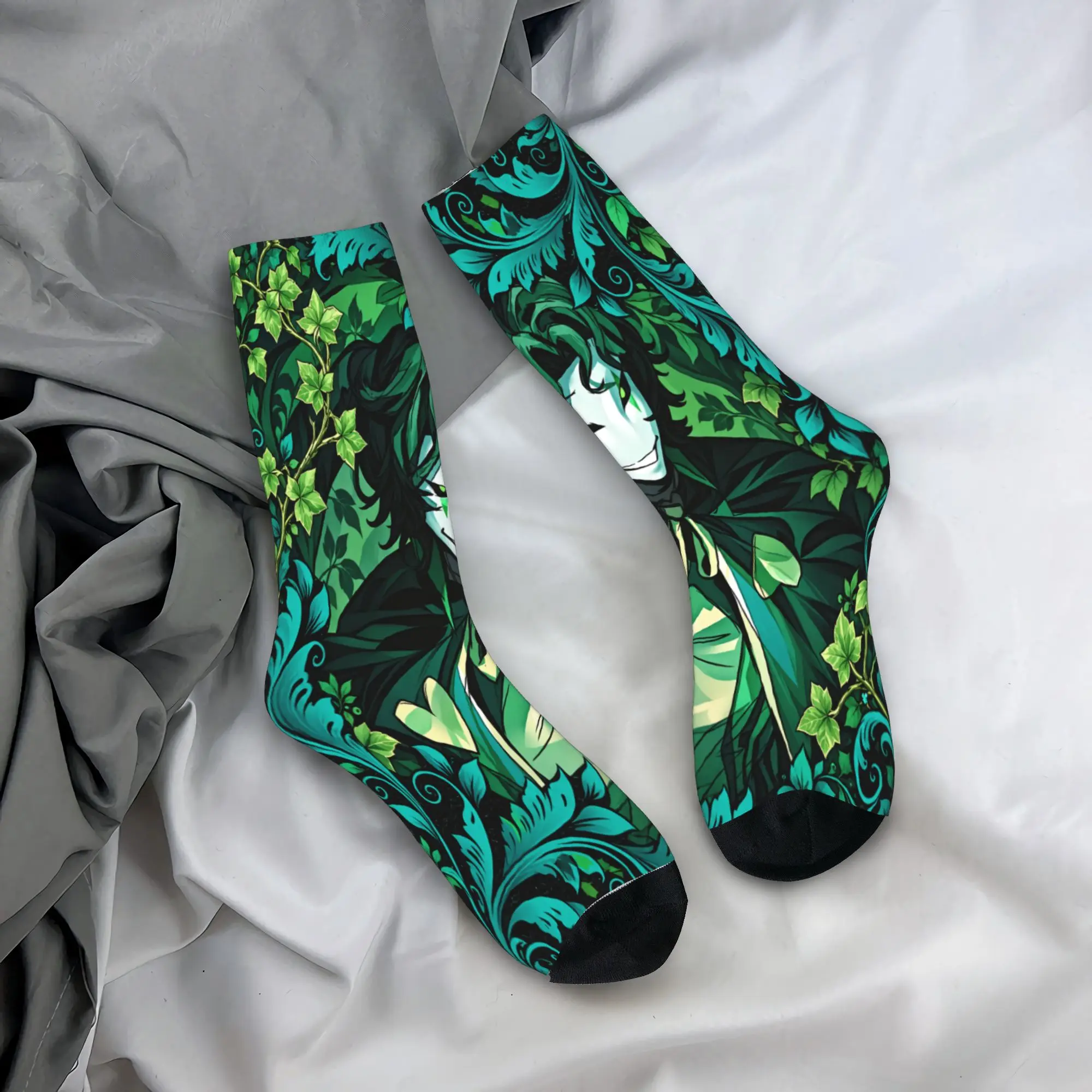Freak Circus Green Mage Socks Winter  Stockings Gothic Couple Comfortable Socks Printed Running Sports Anti Skid Socks