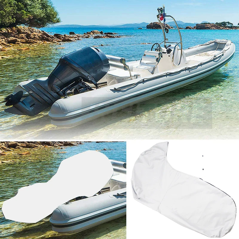 600D 6-225HP Full Outboard Motor Engine Boat Cover Grey Waterproof Anti-scratch Heavy Duty Outboard Engine Protector