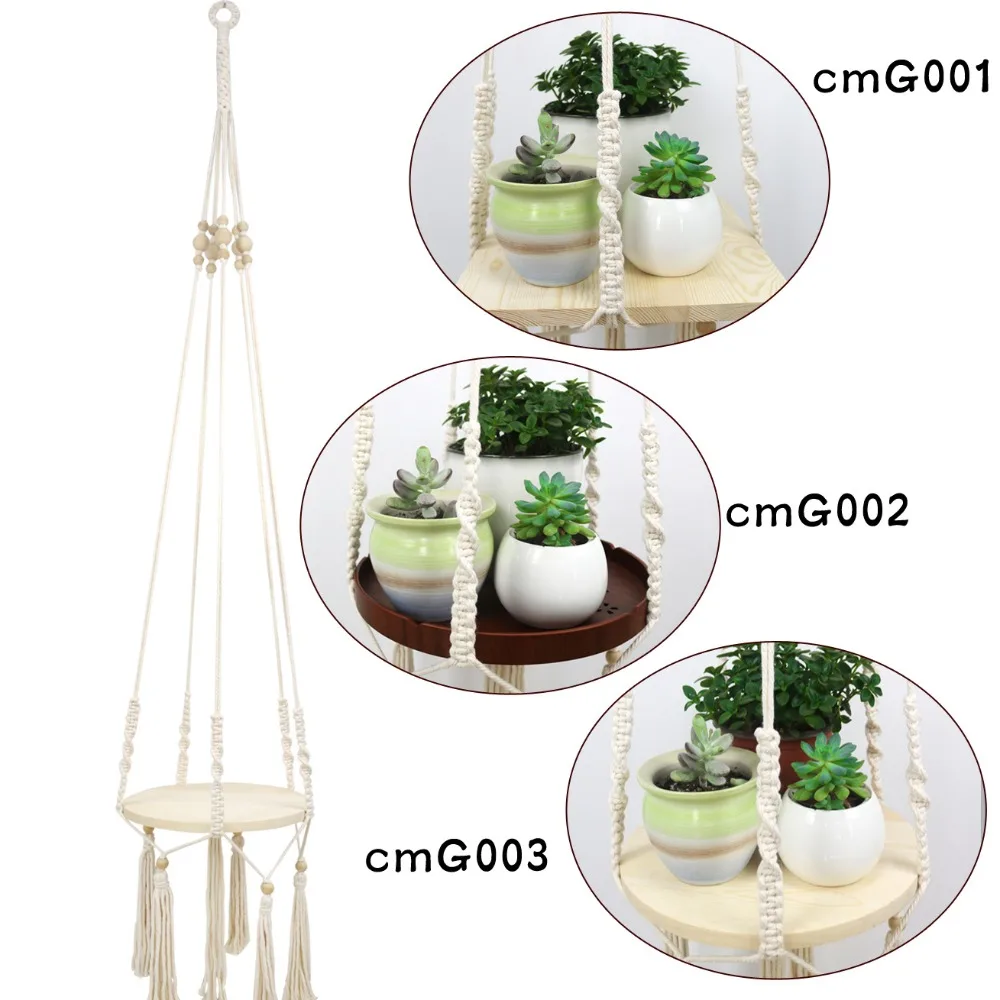 

Vintage Garden Plant Hanger Flower Pot Accessories Plant Balcony Decor Braided Rope Hanging Basket Hemp Rope Wall Hanging