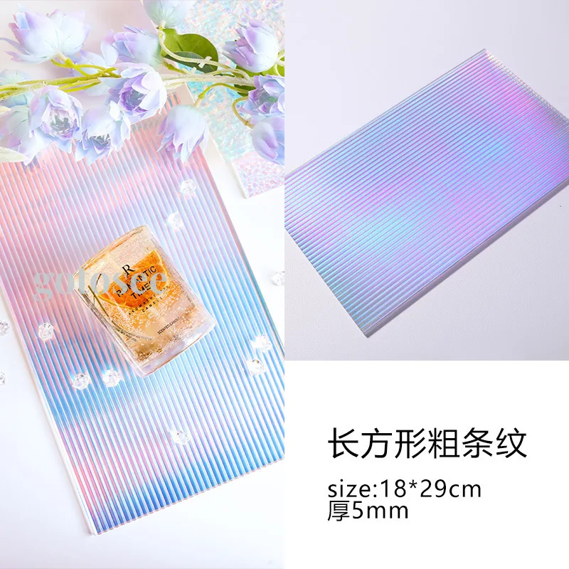 18x29cm Transparent Acrylic Sheet Photo Props Geometric Cubes Photographic Backgrounds for Cosmetic Jewelry Decoration Shooting