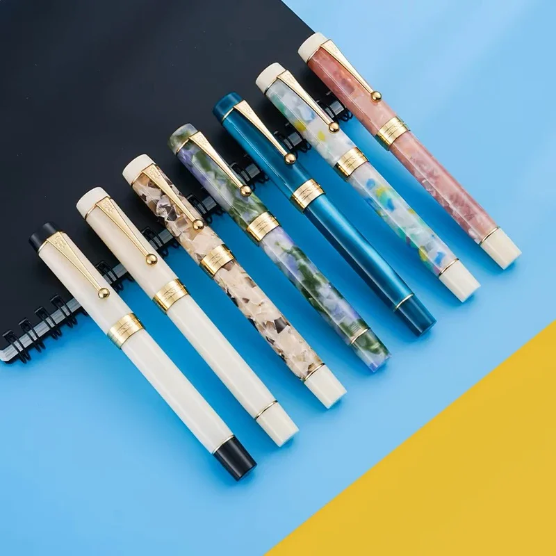 Jinhao 100 Centennial Fountain Pen Resin Luxury Pens Gold Clip EF/F/M Classic Nib Writing Pen Stationery Office School Supplies