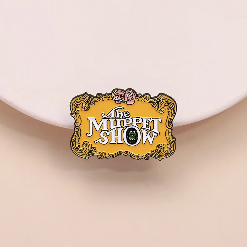 Movie Themed Badge Brooch Pins Ginger Color Signs The Muppet Show-Frog Enamel Lapel Pin Jewelry Cosplay Gift For Fans Accessory