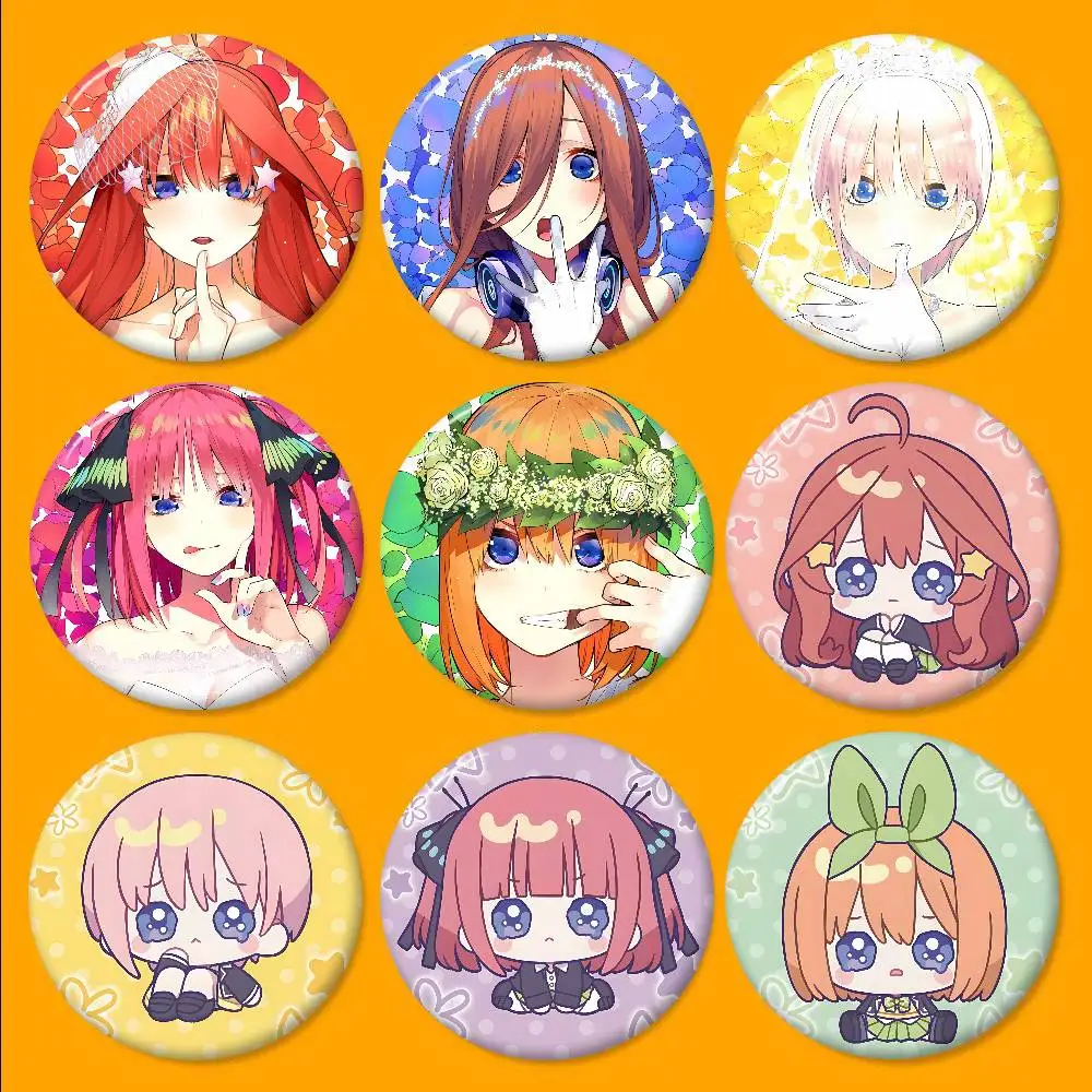 Anime The Quintessential Quintuplets 32/44/58MM Button Pins Cute Funny Creative Badge Jewelry Decor Gifts for Friends